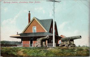 Railway Station Louisburg Cape Breton NS Nova Scotia UNUSED Postcard E51