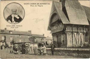 CPA St-AUBIN-de-BONNEVAL Place de l'Église, Centenaire (49442)