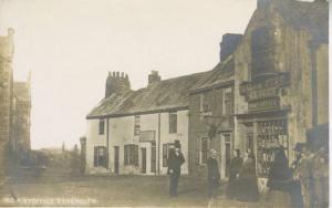 Post Office Tynemouth England UK Tyne & Wear Ralph Pigg Grocer Sign Postcard E11