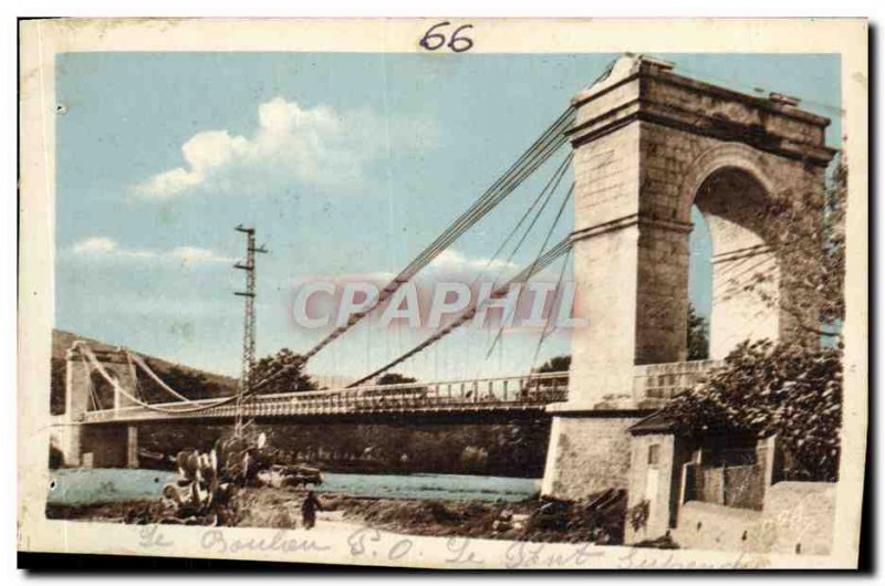Old Postcard The Birch Suspension Bridge