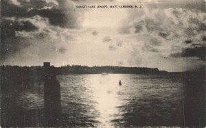 Sunset on Lake Lenape Mays Landing New Jersey NJ The Mayrose Co Postcard