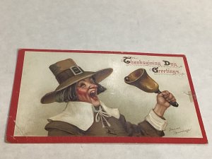 Artist signed Brundage Series #130 Thanksgiving Day Ringing Bell Grade 4