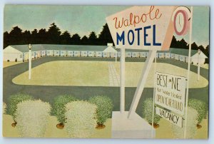 1940 Walpole Massachusetts MA Vintage Postcard Motel US Route 1 South Building