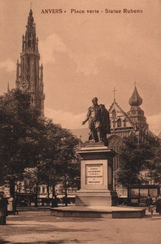 Place Verte,Statue Rubens,Antwerp,Belgium BIN