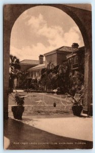AVON PARK, Florida FL ~ PINE CREST LAKES COUNTRY CLUB 1930s Postcard