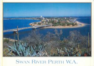 The Narrows Bridge over the Swan River Perth Australia butterfly stamp 