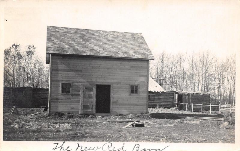 Real Photo Postcardthe Dandy New Red Barnold Log Onechicken Coop