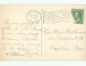 Pre-Linen easter PASTURE SCENE ON LARGE EGG WITH CHICKS k2288