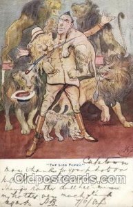 The lion Tamer Military 1904 creases right top corner, minor corner wear, yel...