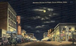 Sherman Ave. at Night - Coeur d'Alene, Idaho ID  