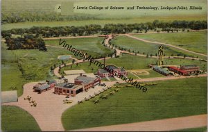 Air View Lewis College of Science & Technology Lockport-Joliet IL Postcard PC333