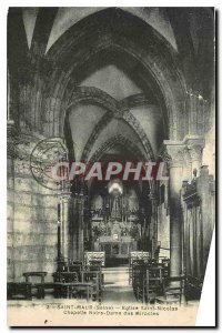 Old Postcard Saint Maur Seine Saint Nicolas Church Notre Dame des Miracles