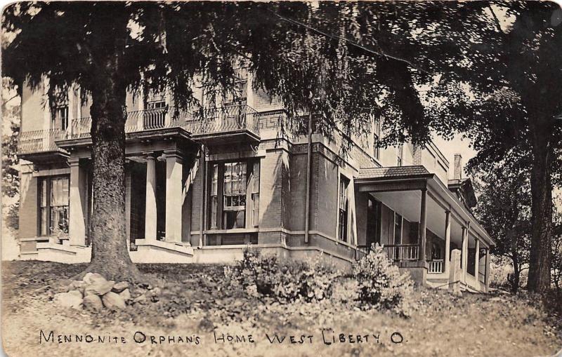 D23/ West Liberty Ohio Postcard Photo RPPC 1909 Mennonite Orphans Home 2 