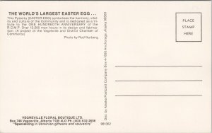 Vegreville Alberta World's Largest Easter Egg Pysanky Unused Postcard E77