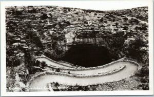 Entrance to Carlsbad Caverns New Mexico RPPC postcard