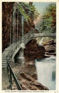 NY - Watkins Glen. Flying Stairs at Rainbow Falls