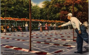 Shuffleboard at St. Petersburg FL Postcard PC48