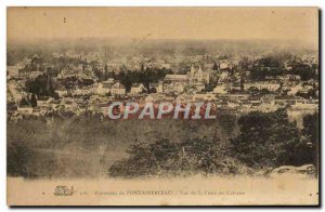 Old Postcard Panorama View From Fontainebleau De La Croix Du Calvaire