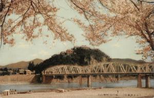 B107509 Japan Inuyama Bridge River Pont Promeande real photo uk