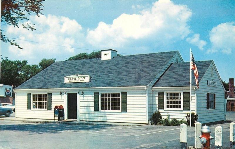 Dennisport Massachusetts~Post Office~Rexall Drug~Red Water Hydrant~Mailbox~1960s