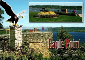 3~4X6 Postcards  Dubuque, IA Iowa  CITY VIEW~EAGLE POINT PARK~TOWN CLOCK PLAZA