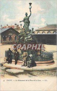 Postcard Old Vichy Monument Place de la Gare
