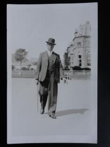 B/W Photograph of Man in Suit taken in Ilfracombe, Devon 1950 - Old RP Postcard