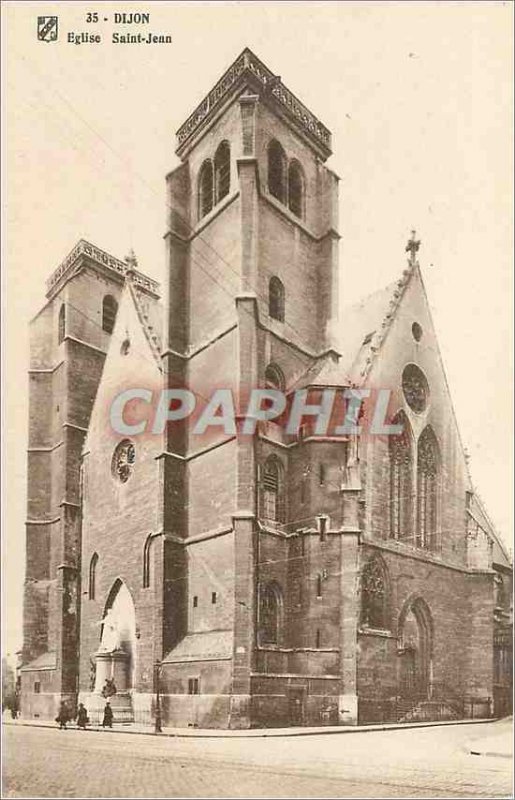 Old Postcard Dijon Eglise Saint Jean