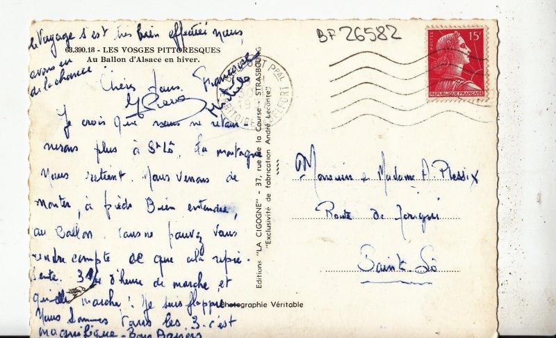 BF26584 les vosges au ballon d alsace en hiver   france  front/back image