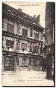 Postcard Old House Langres Renaissance