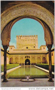 Spain Granada Alhambra Courtyard Of The Myrtles