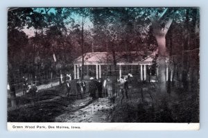 Green Wood Park View Des Moines Iowa IA 1910 DB Postcard P12