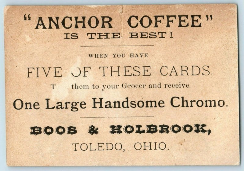 Dog Birds Anchor Coffee Boos & Holbrook Toledo, OH Trade Card P2