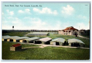 View Of Stock Sheds State Fair Grounds Louisville Kentucky KY Antique  Postcard