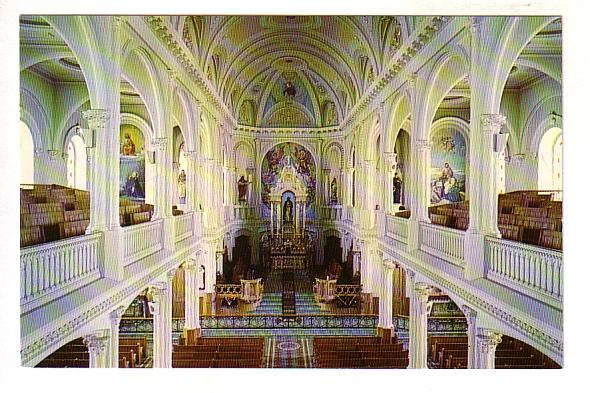 Interior Church Saint Pierre Cheticamp, Cape Breton, Nova Scotia,