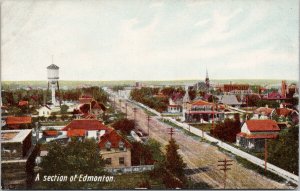 Edmonton Alberta AB A Section of Edmonton Birdseye Macfarlane #1050 Postcard H6