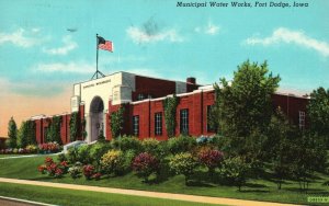 Vintage Postcard Municipal Water Works Fort Dodge Iow IA C. T. American Art Pub.