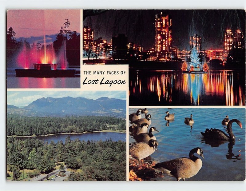 Postcard The Many Faces Of Lost Lagoon, Stanley Park, Vancouver, Canada