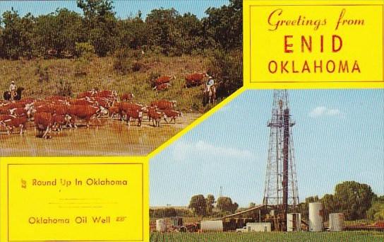 Oklahoma Enid Greetings From Enid 1962