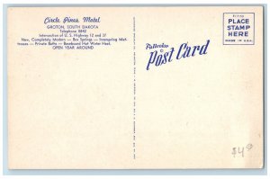 Groton South Dakota Postcard Circle Pines Motel Multiview c1940 Vintage Unposted