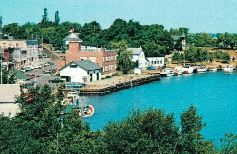 Canada Business Section Harbour Little Current Manitoulin Island Postcard 07.73 