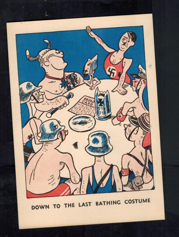 Mint WW2 England  Postcard Down to Last Bathing Costume 