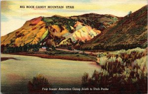 Big Rock Cany Mountain Utah US Scenic Lake State Parks UNP VTG Postcard 