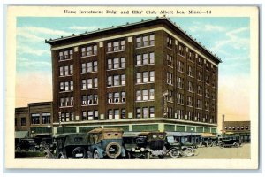 c1920 Home Investment Building Elks Club Albert Lea Minnesota Vintage Postcard