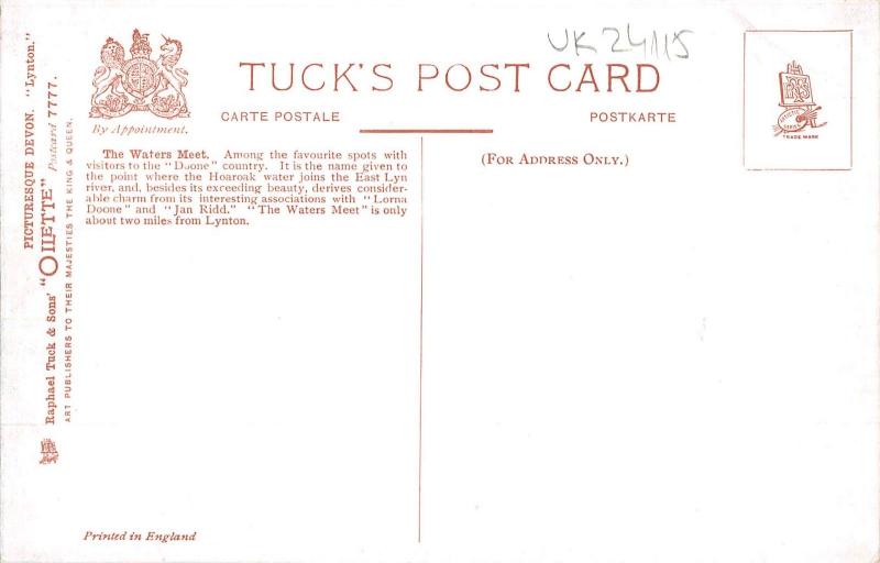 uk24115 watersmeet lynmouth picturesque devon uk