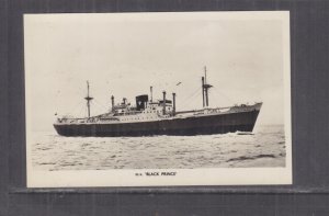 GREAT BRITAIN,  M.V. BLACK PRINCE , Prince Line, c1955 ppc., unused.