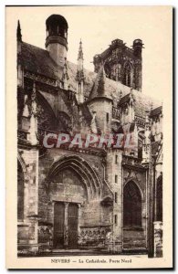 Nevers - The Cathedral - North Gate - Old Postcard