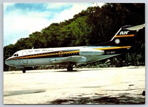 Airplane Postcard Air Nauru Airlines Airways Fokker F-28-1000 C2-RN1 FP9