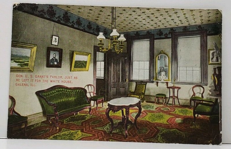 US General Grant's Parlor As He Left It For The White House 1909 Postcard A17