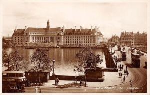 BR63121 new county hall london double decker bus real photo uk